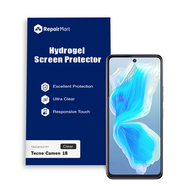 Tecno Camon 18 Compatible Premium Hydrogel Screen Protector With Full Coverage Ultra HD